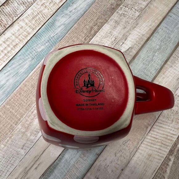 Disney Parks Minnie Mouse Polka Dot Coffee Mug Red Pink White - Picture 3 of 6